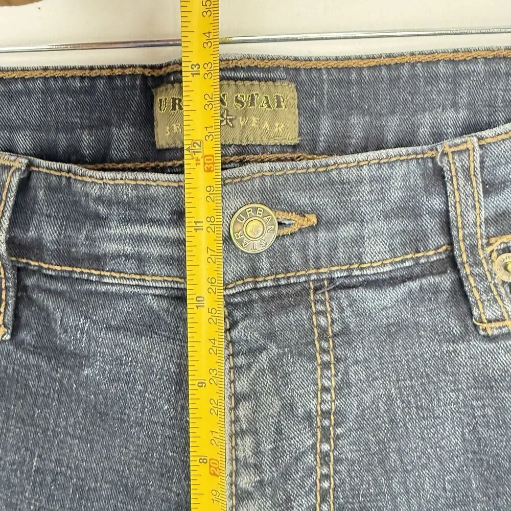 Men's Urban Star Jeans Straight Stretch Medium Wash 5 Pocket Size 36x32